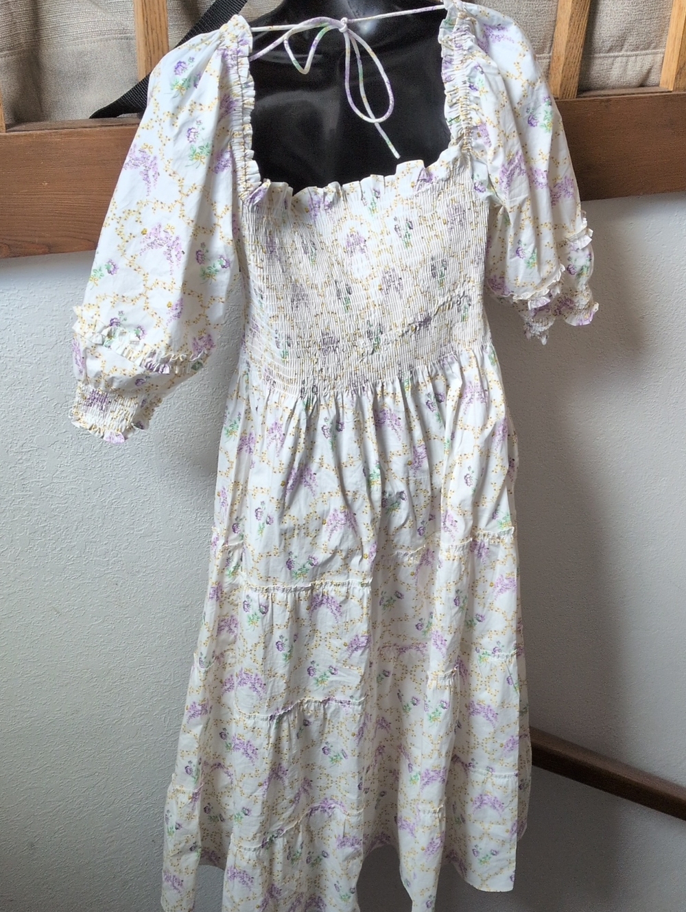 ✨Hill House Home x Bridgerton x Phenomenal Nesli Whistledown Trellis Nap Dress s - Picture 6 of 9
